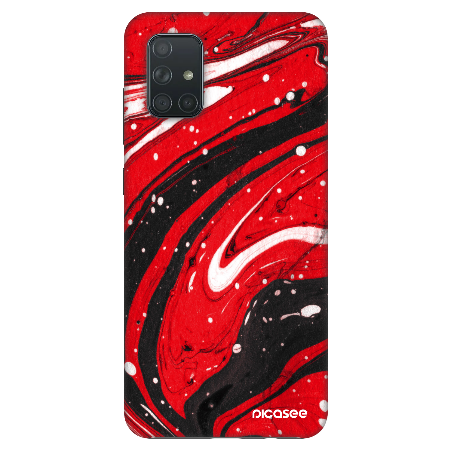 Picasee Fashion Case pro Samsung Galaxy A71 A715F - Red black