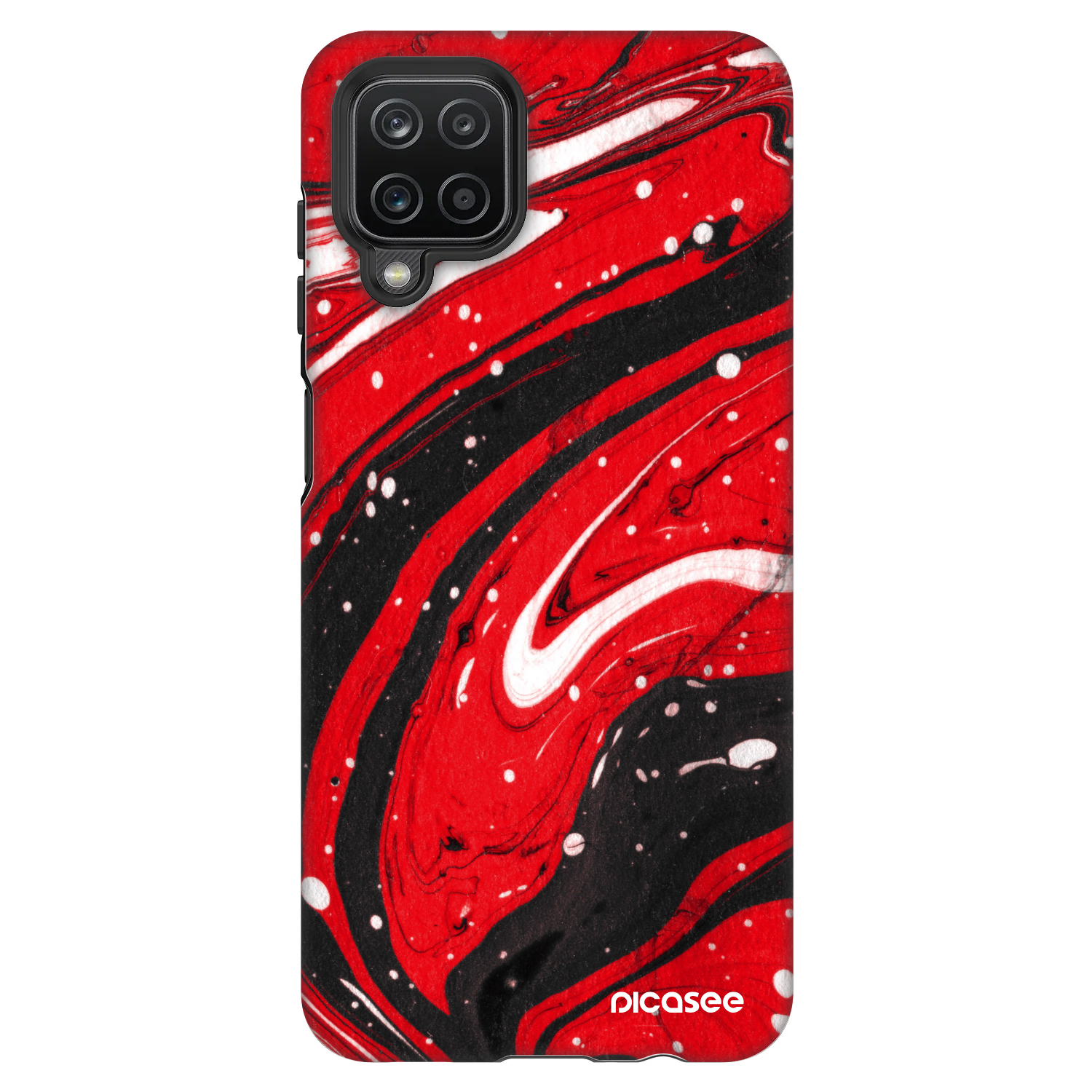 Picasee Fashion Case pro Samsung Galaxy A12 A125F - Red black
