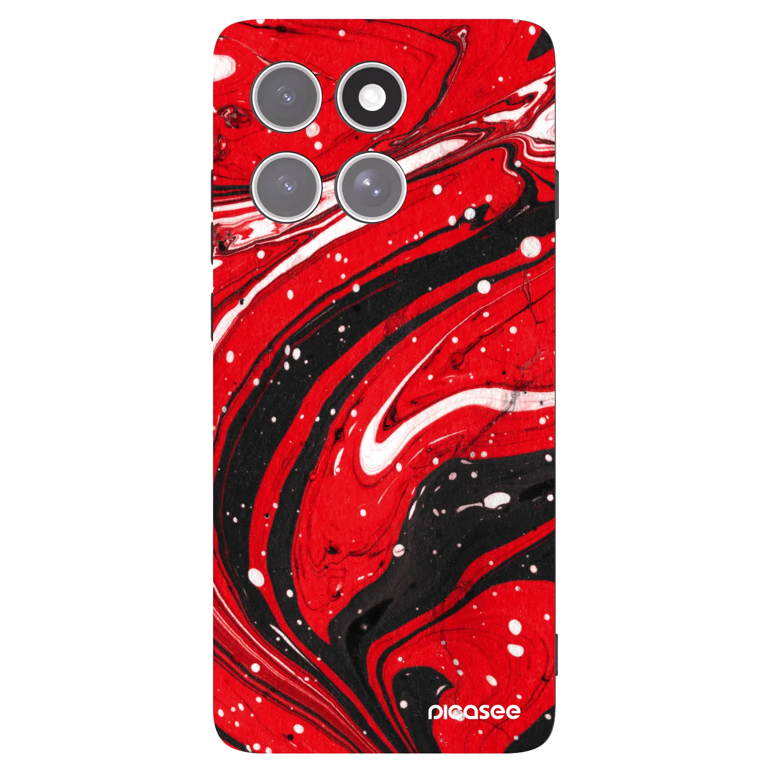 Picasee silikonový černý obal pro Motorola Edge 60 Pro - Red black