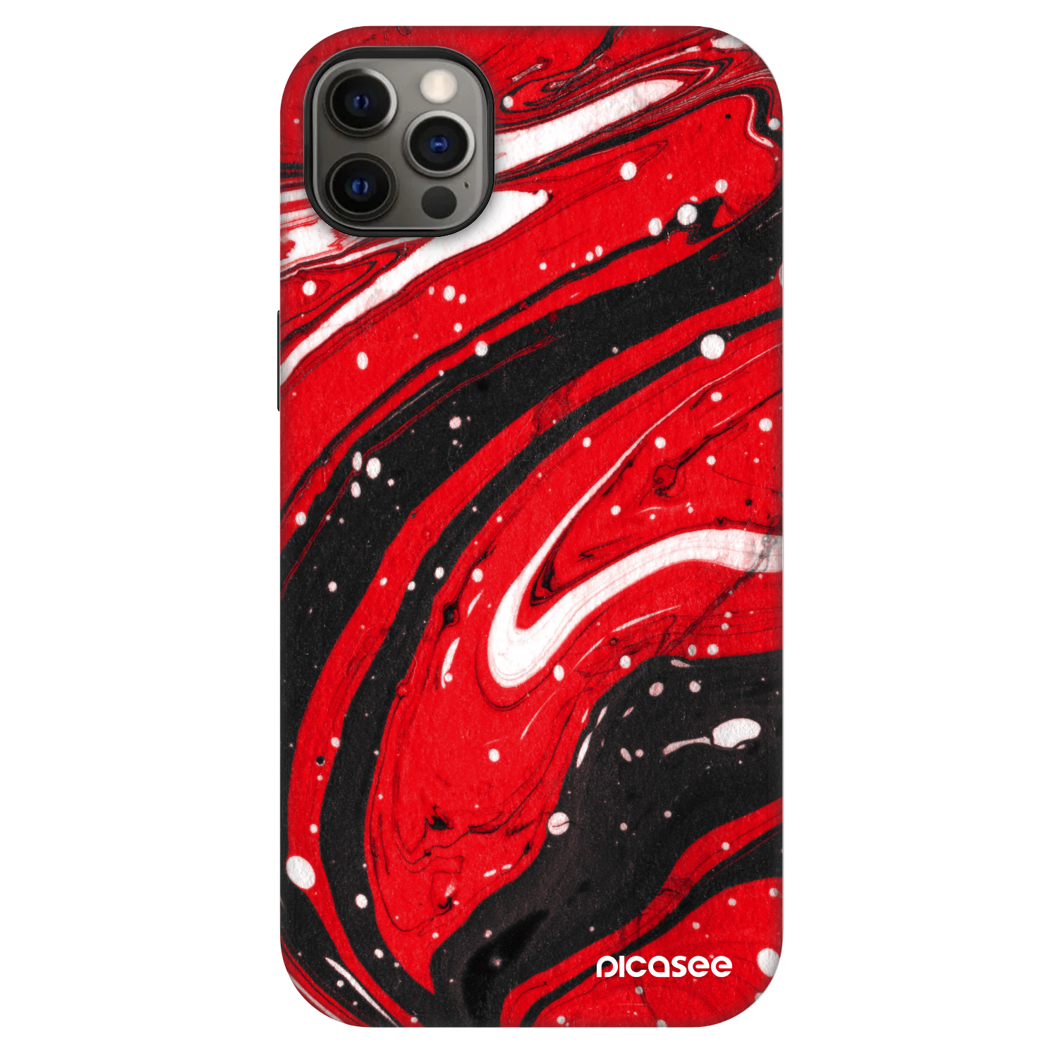 Picasee Fashion Case MagSafe Apple iPhone 12 Pro Max - Red black