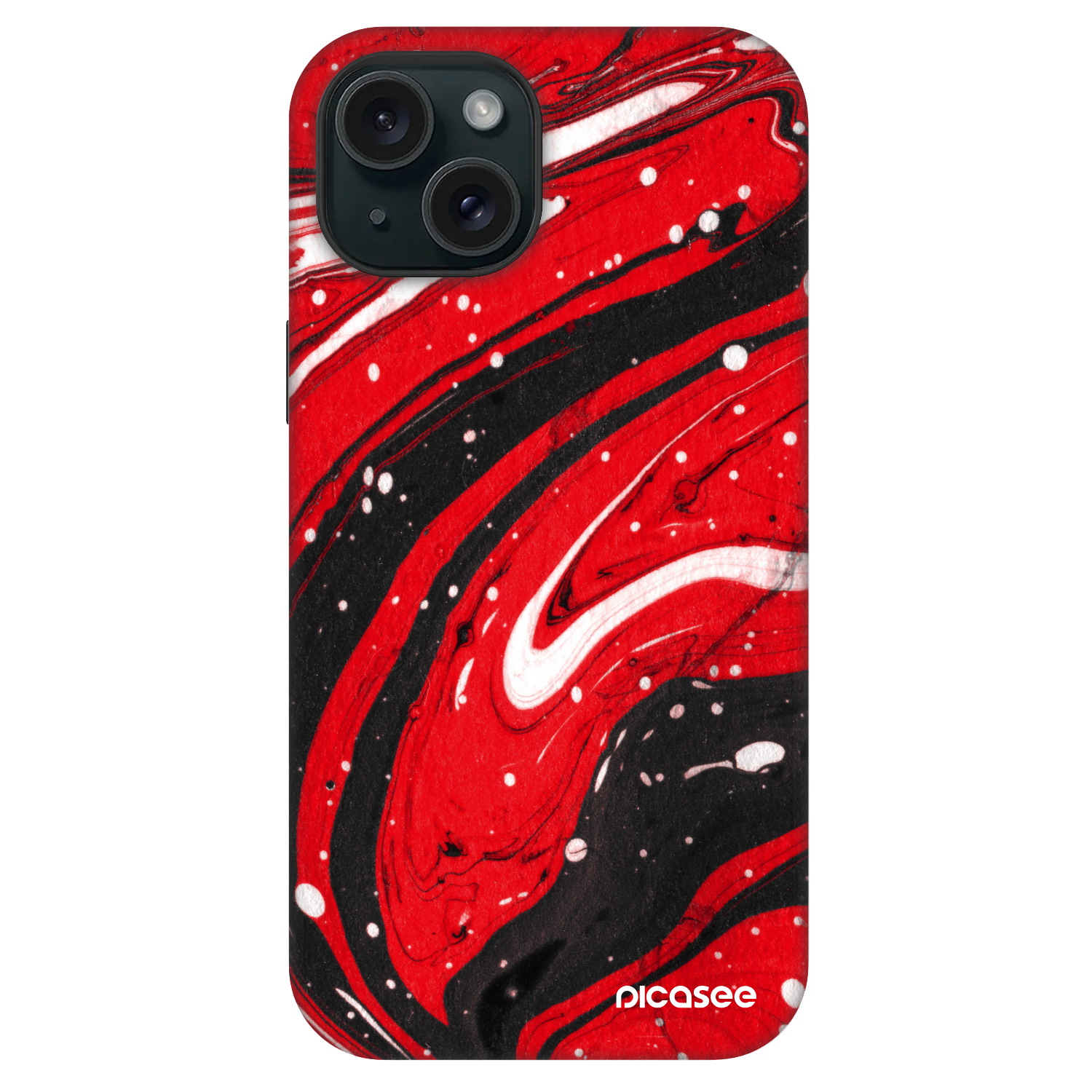 Picasee Fashion Case MagSafe Apple iPhone 15 - Red black