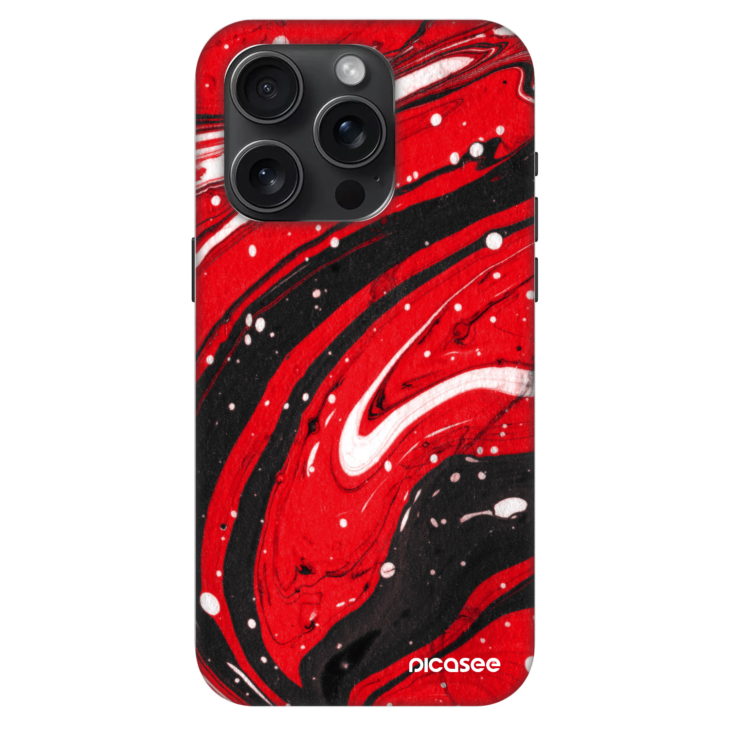 Picasee Fashion Case MagSafe Apple iPhone 15 Pro - Red black