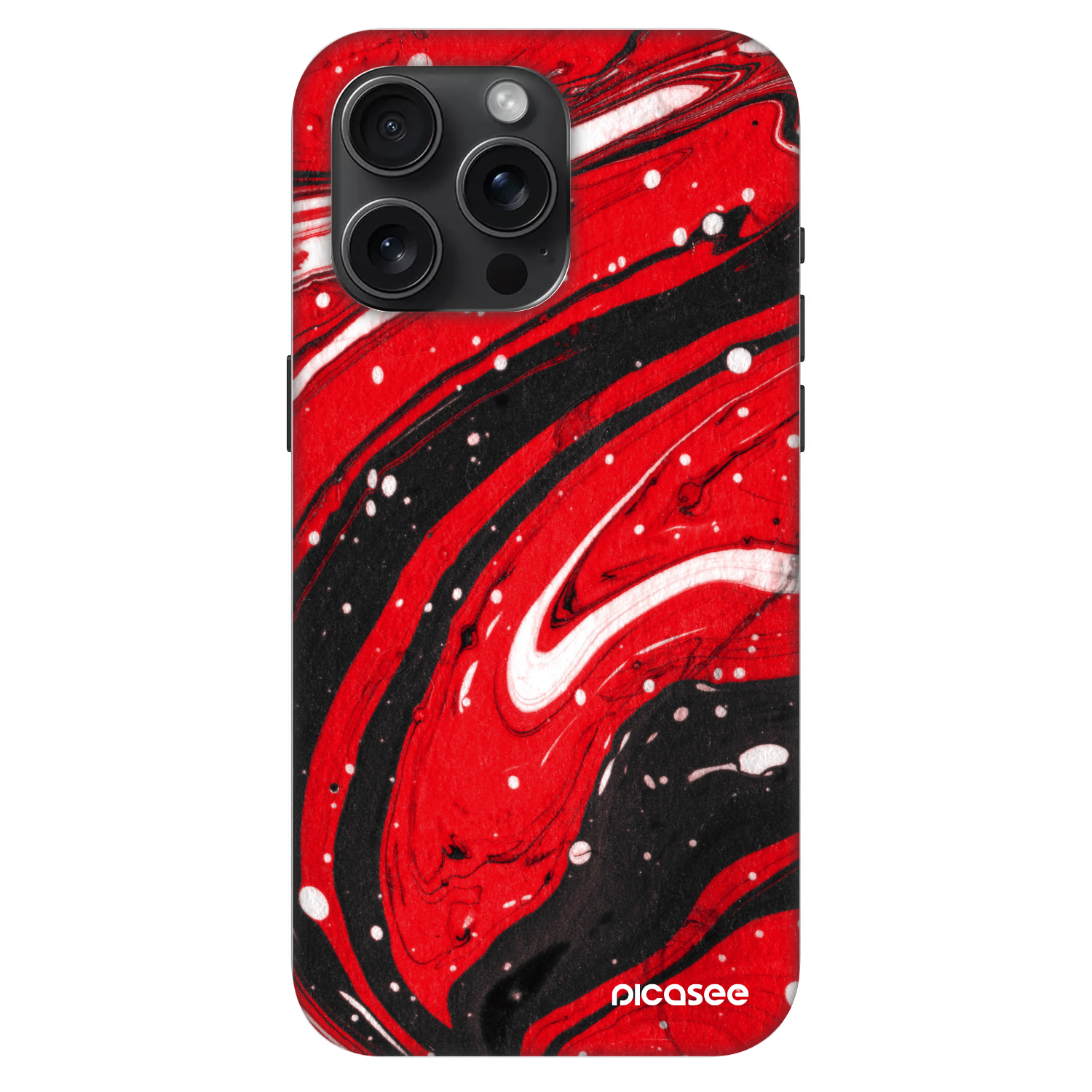 Picasee Fashion Case MagSafe Apple iPhone 15 Pro Max - Red black