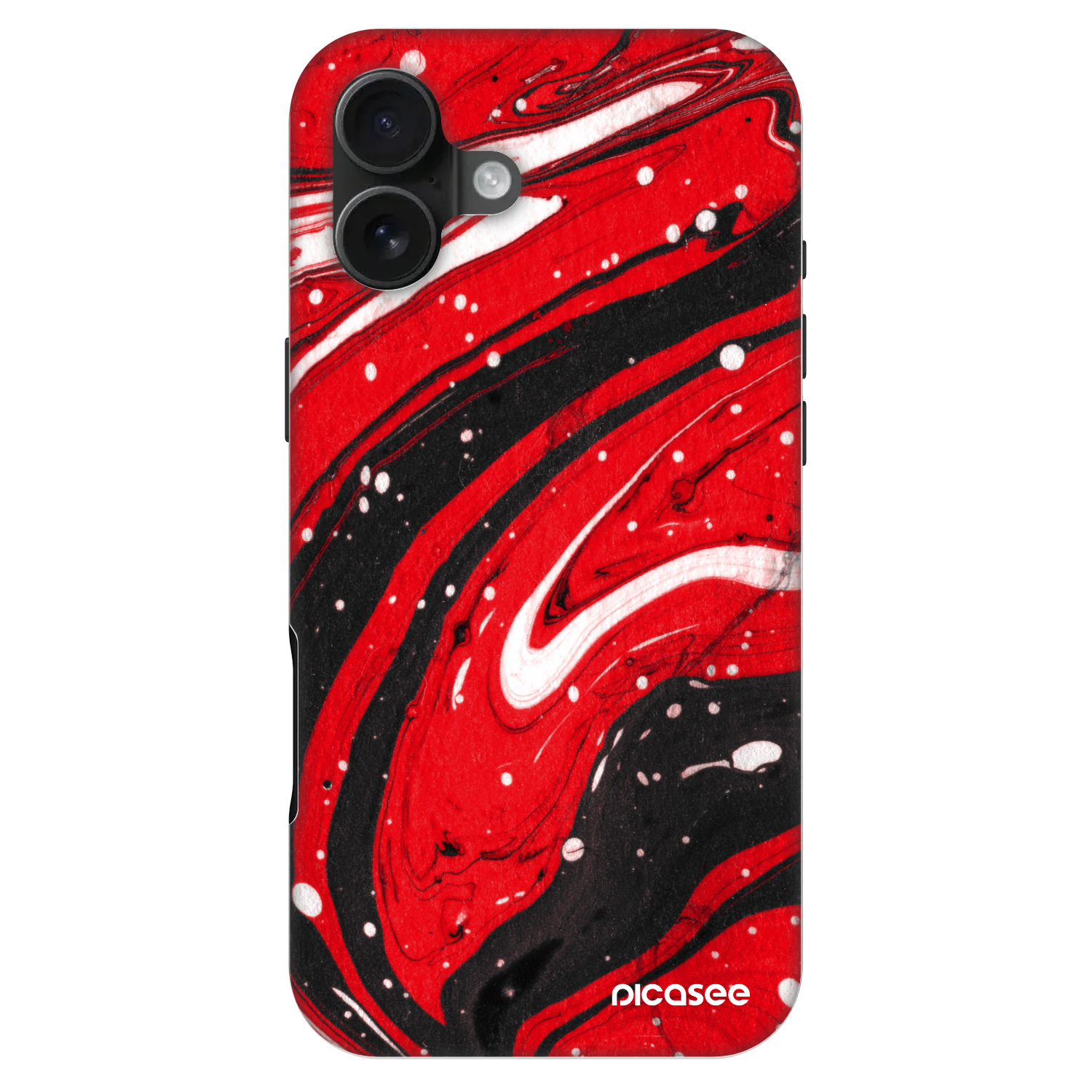 Picasee Fashion Case MagSafe Apple iPhone 16 Plus - Red black