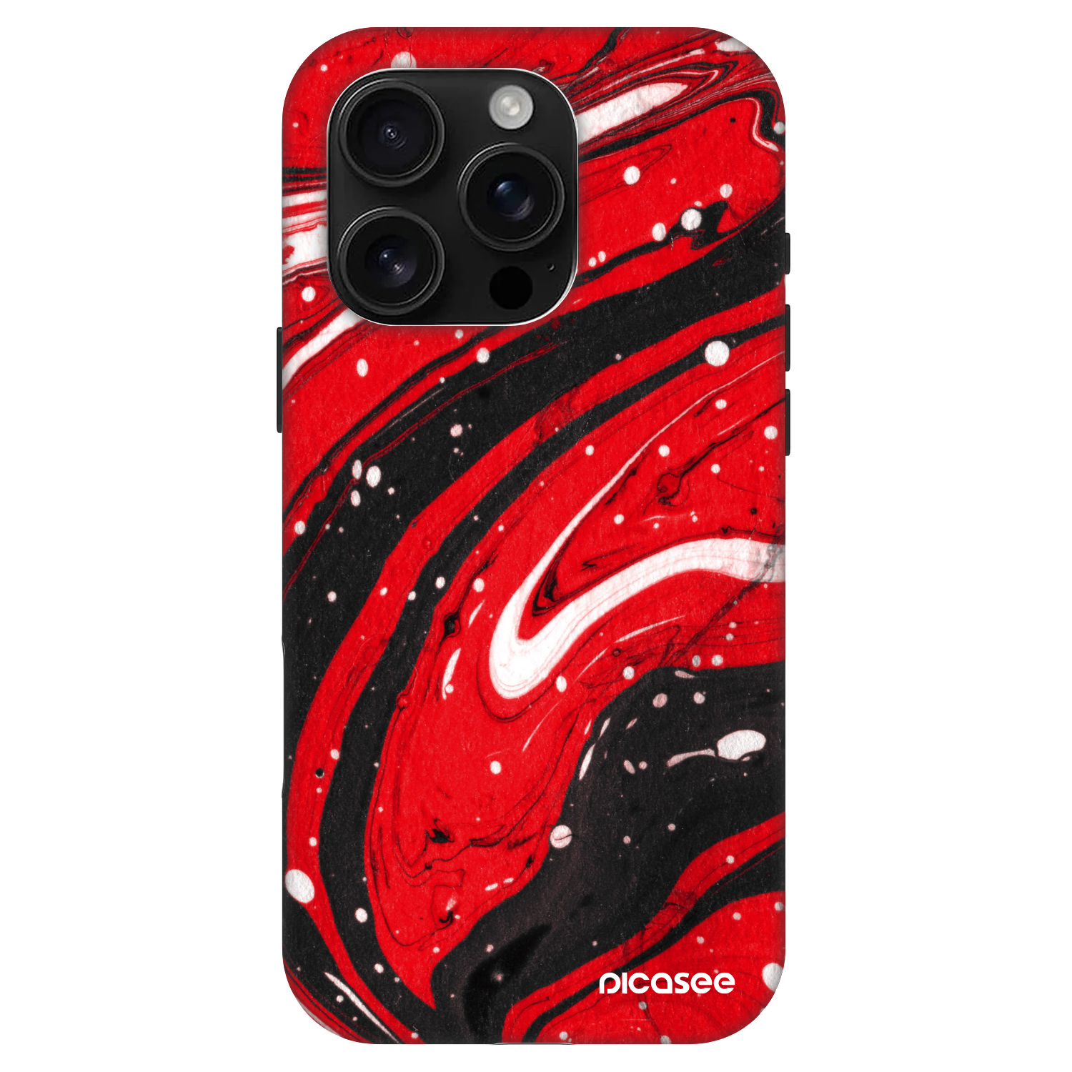 Picasee Fashion Case MagSafe Apple iPhone 16 Pro - Red black