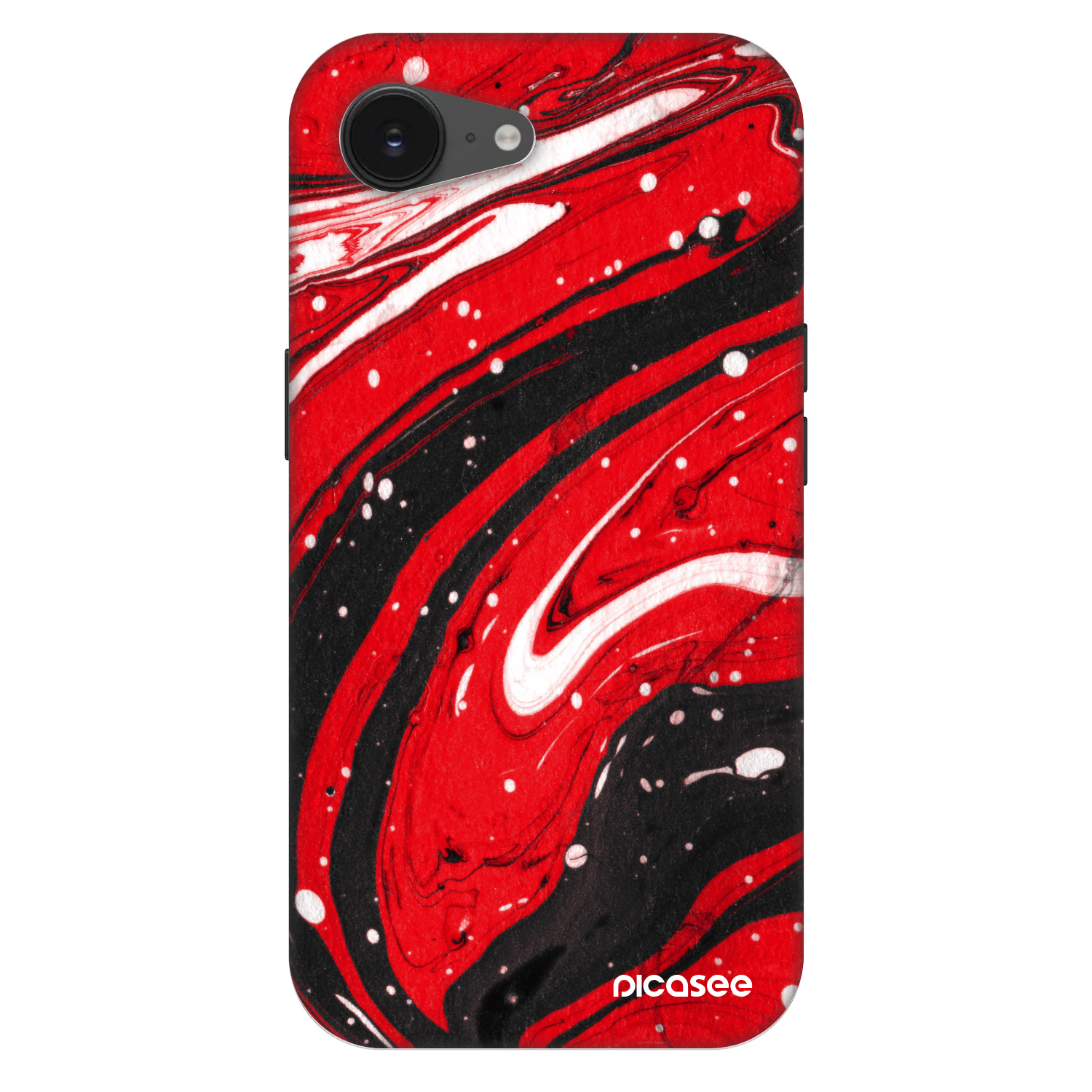 Picasee Fashion Case MagSafe Apple iPhone 16e - Red black