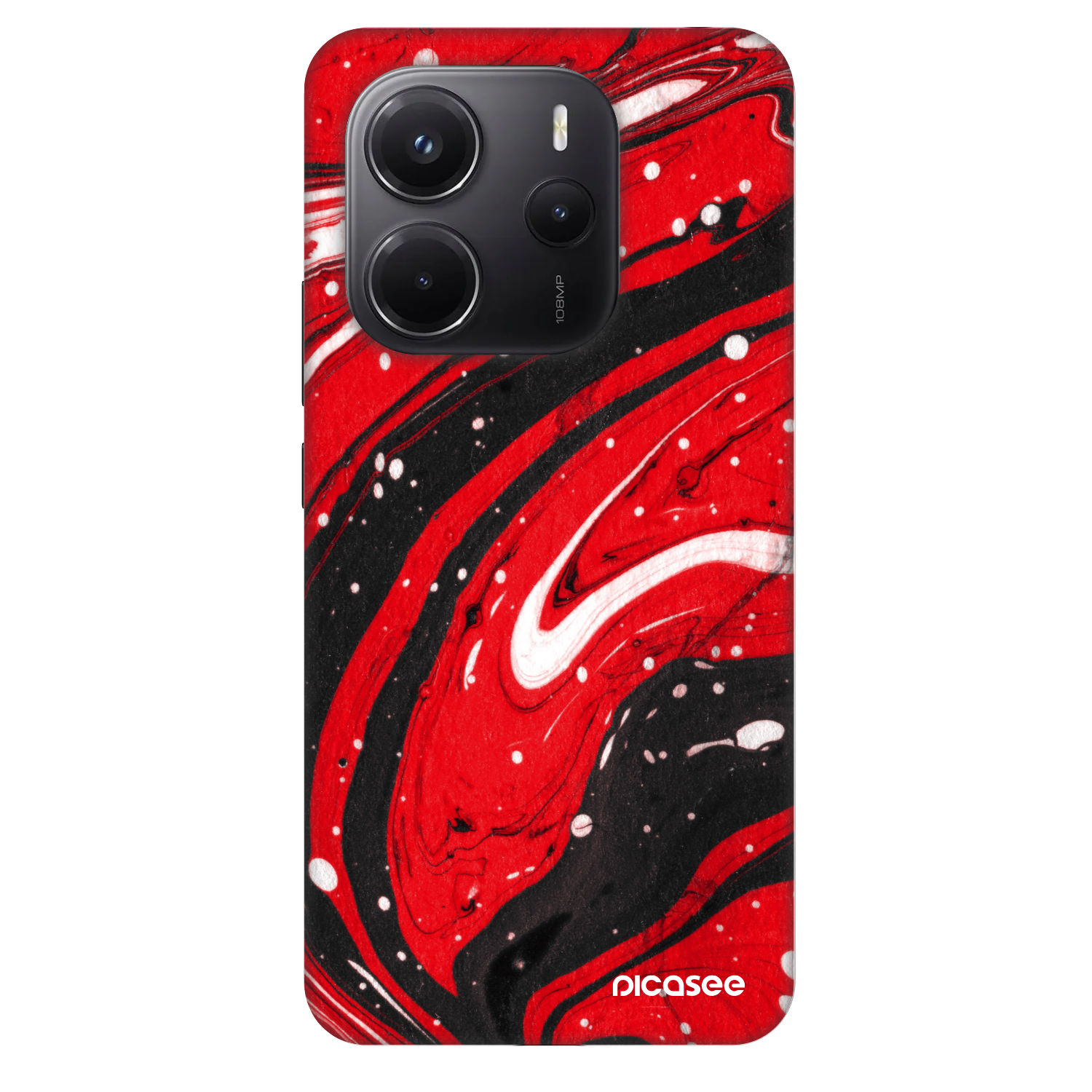 Picasee Fashion Case pro Xiaomi Redmi Note 14 4G - Red black