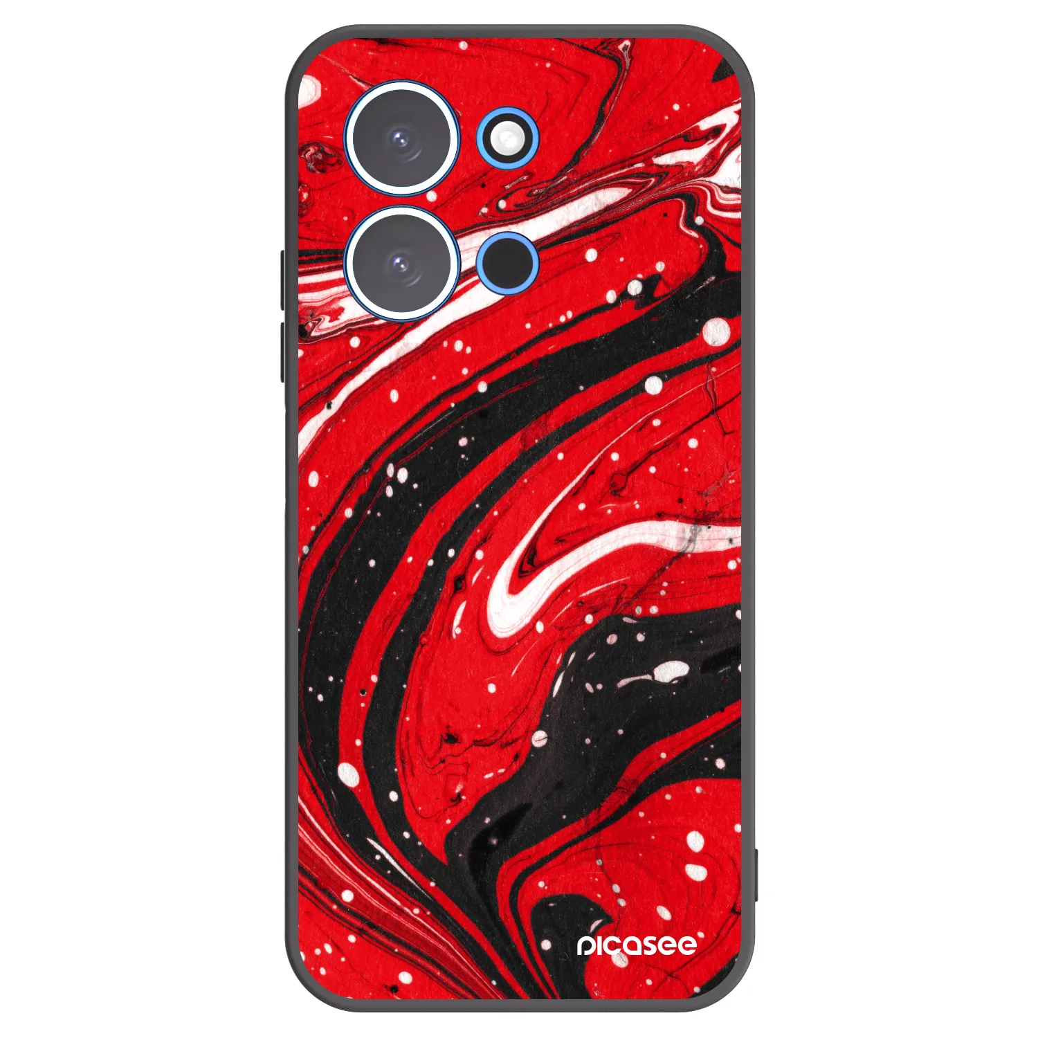 Picasee silikonový černý obal pro Xiaomi Redmi 15C 4G - Red black