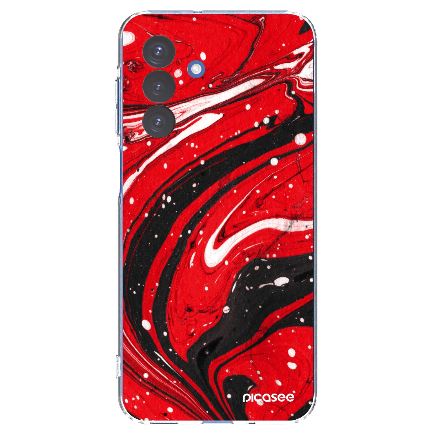 Picasee silikonový průhledný obal pro Samsung Galaxy A17 5G - Red black