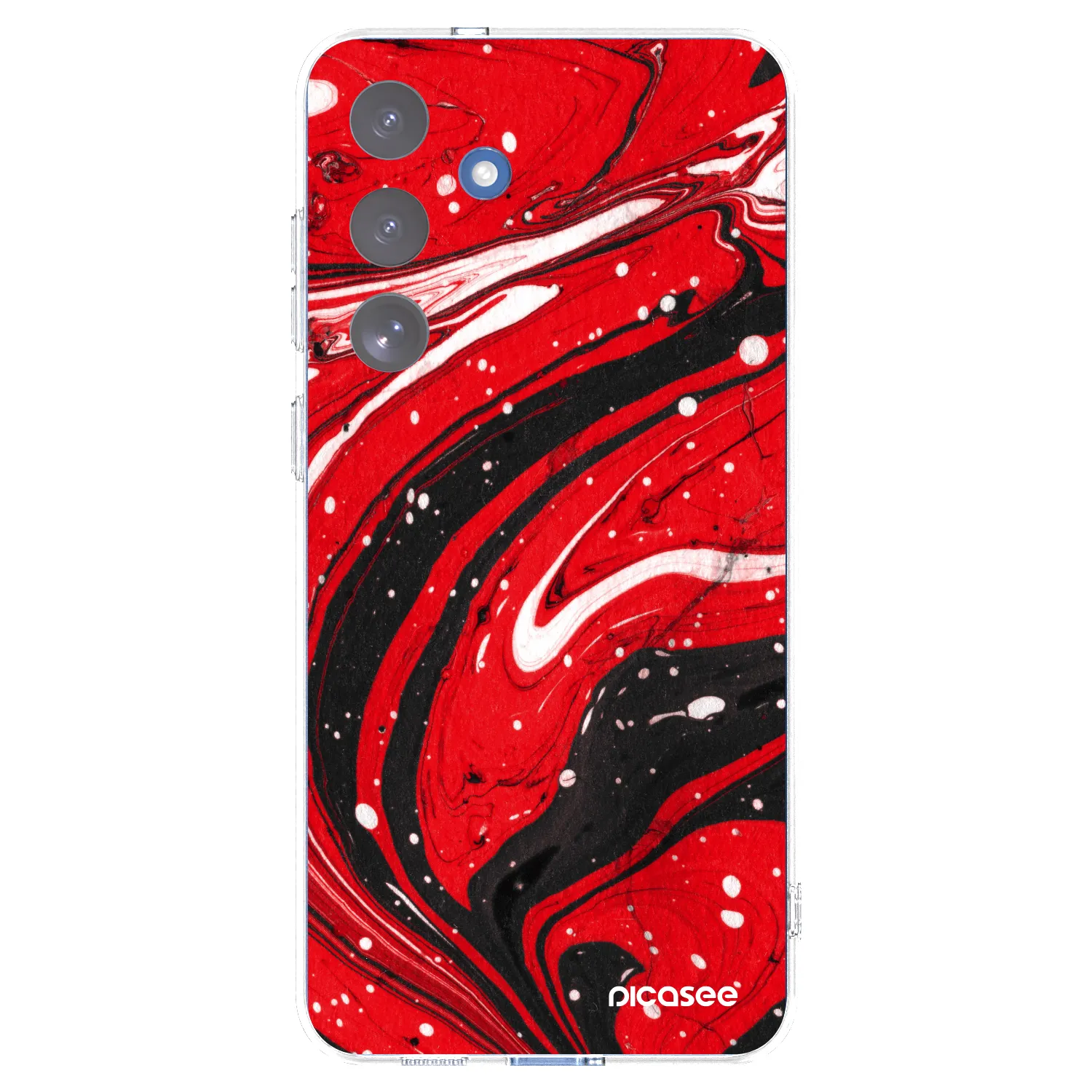 Picasee silikonový průhledný obal pro Samsung Galaxy S25 FE 5G - Red black