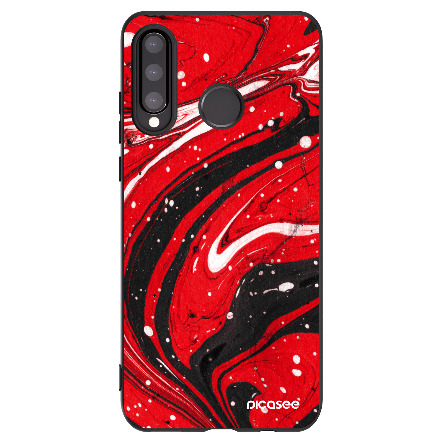 Picasee silikonový černý obal pro Huawei P30 Lite - Red black