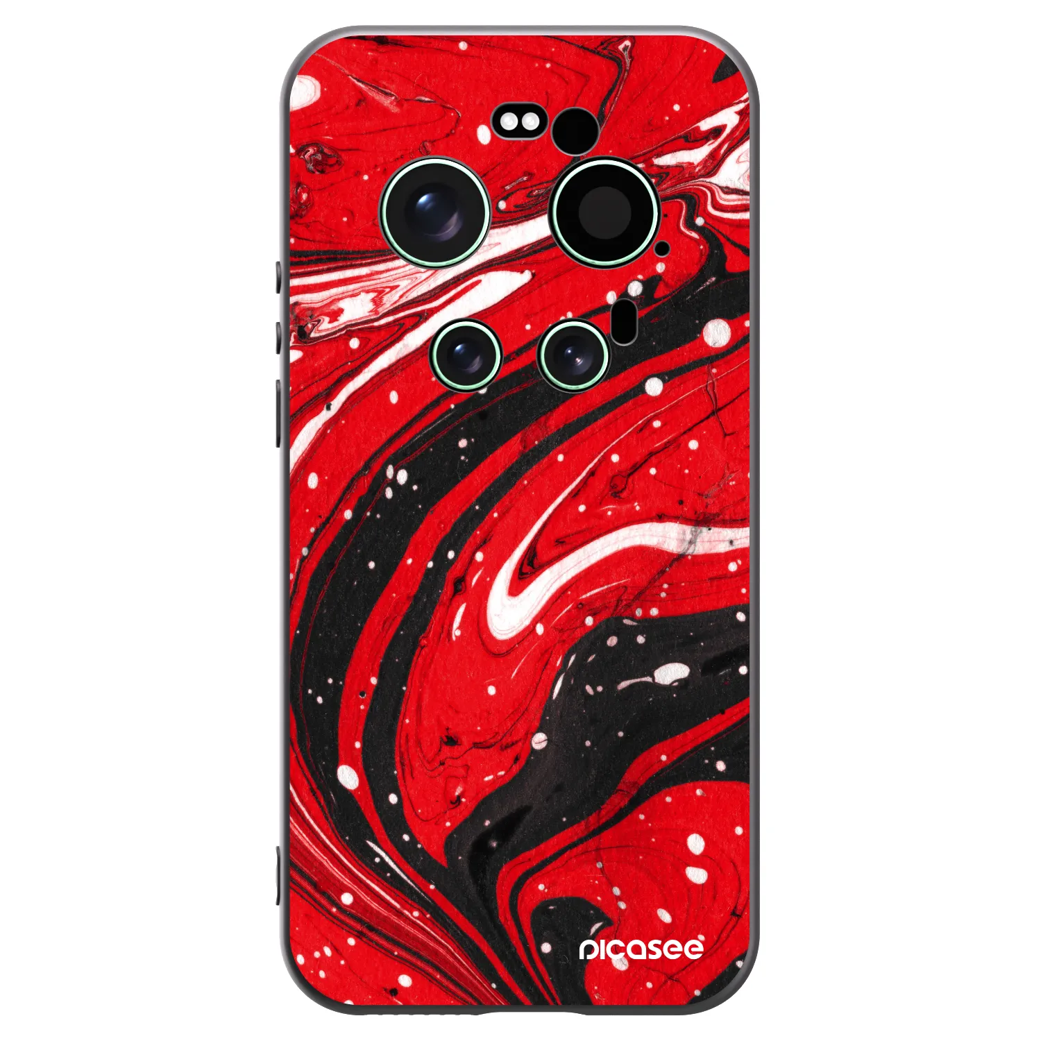 Picasee silikonový černý obal pro Xiaomi 17 Ultra - Red black