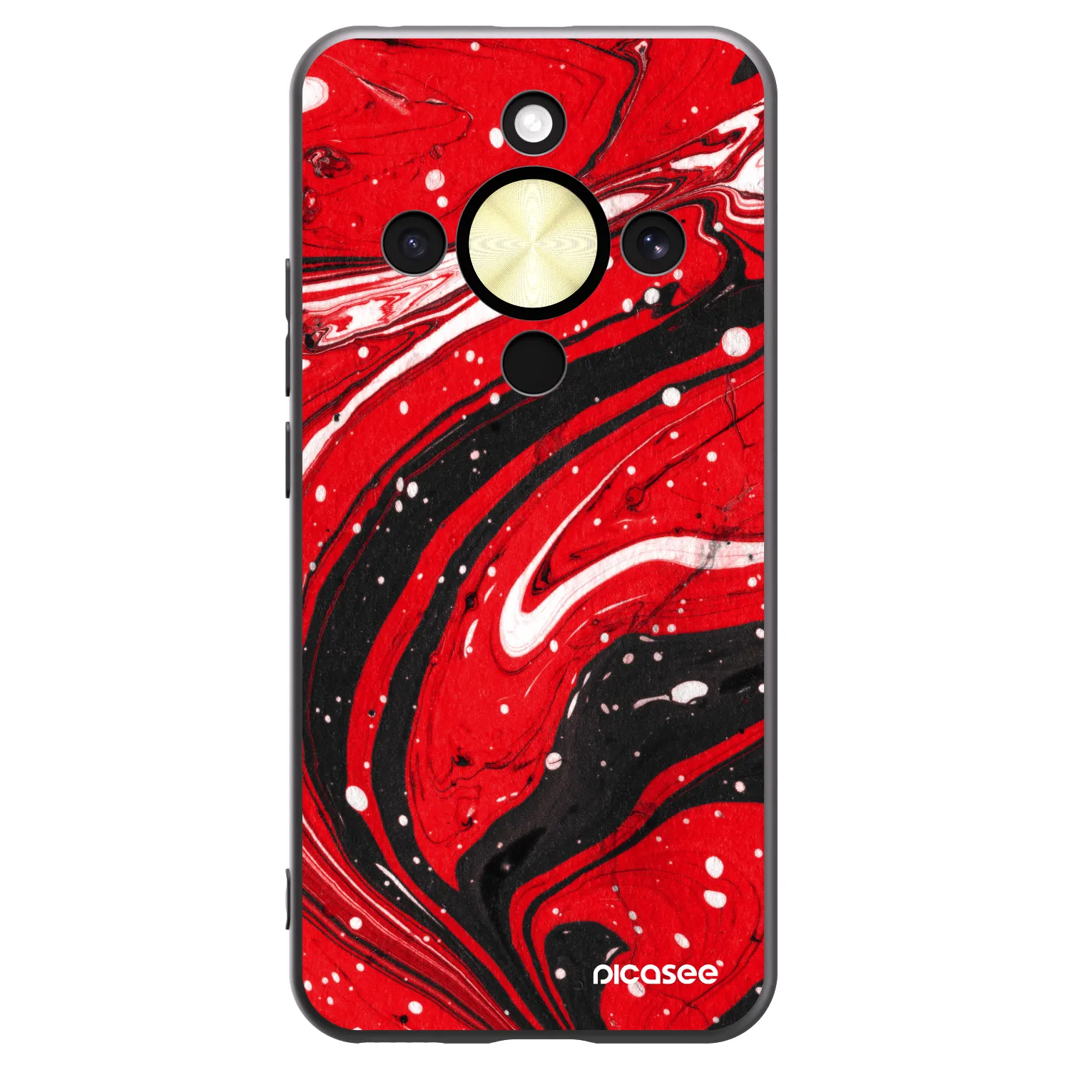 Picasee silikonový černý obal pro Honor Magic8 Lite 5G - Red black