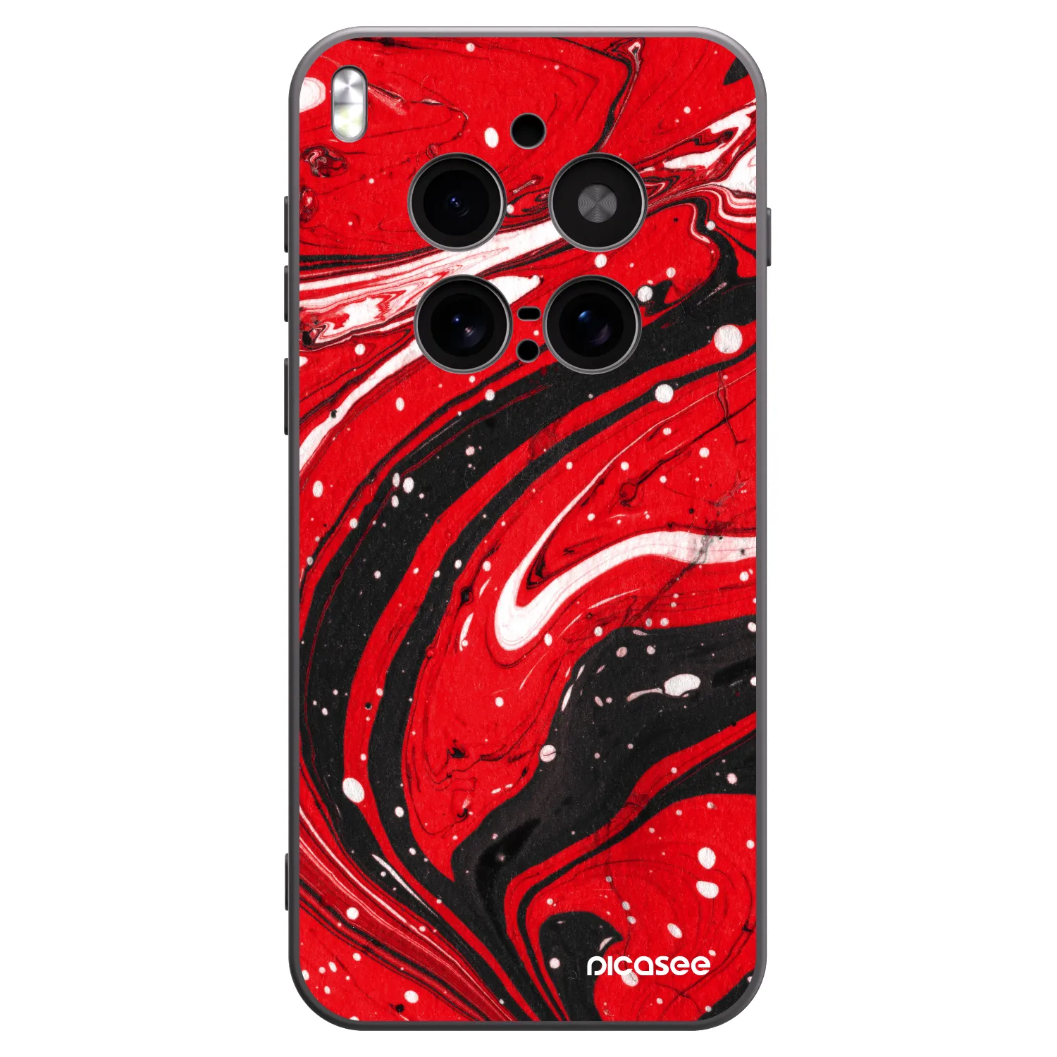 Picasee silikonový černý obal pro Vivo X300 Pro - Red black