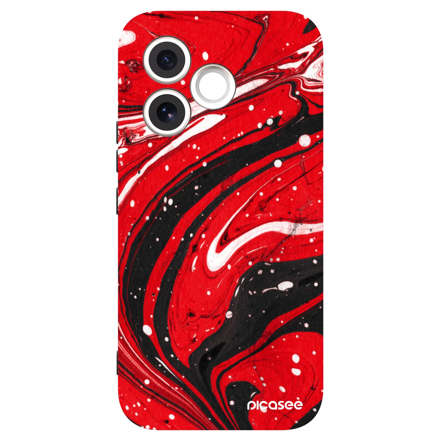 Picasee silikonový černý obal pro Honor 600 Lite - Red black