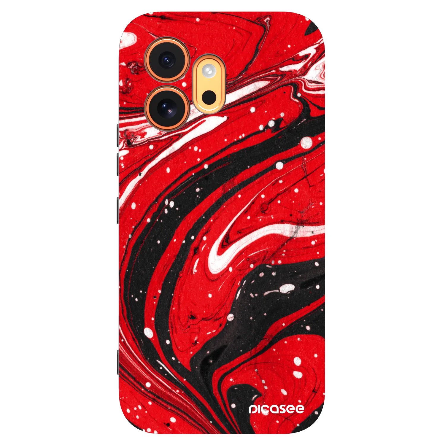 Picasee silikonový černý obal pro Honor 600 - Red black