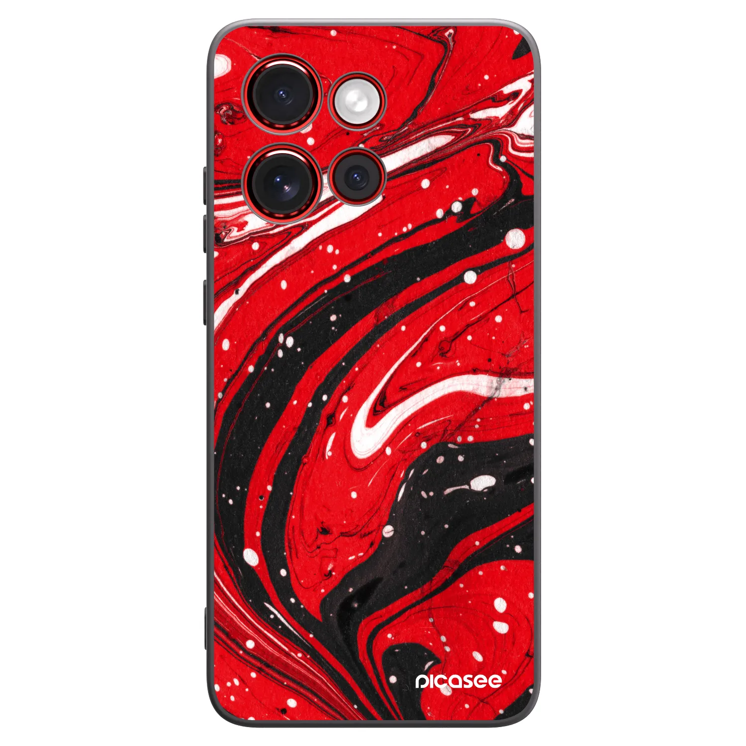 Picasee silikonový černý obal pro Motorola Edge 60 Neo 5G - Red black
