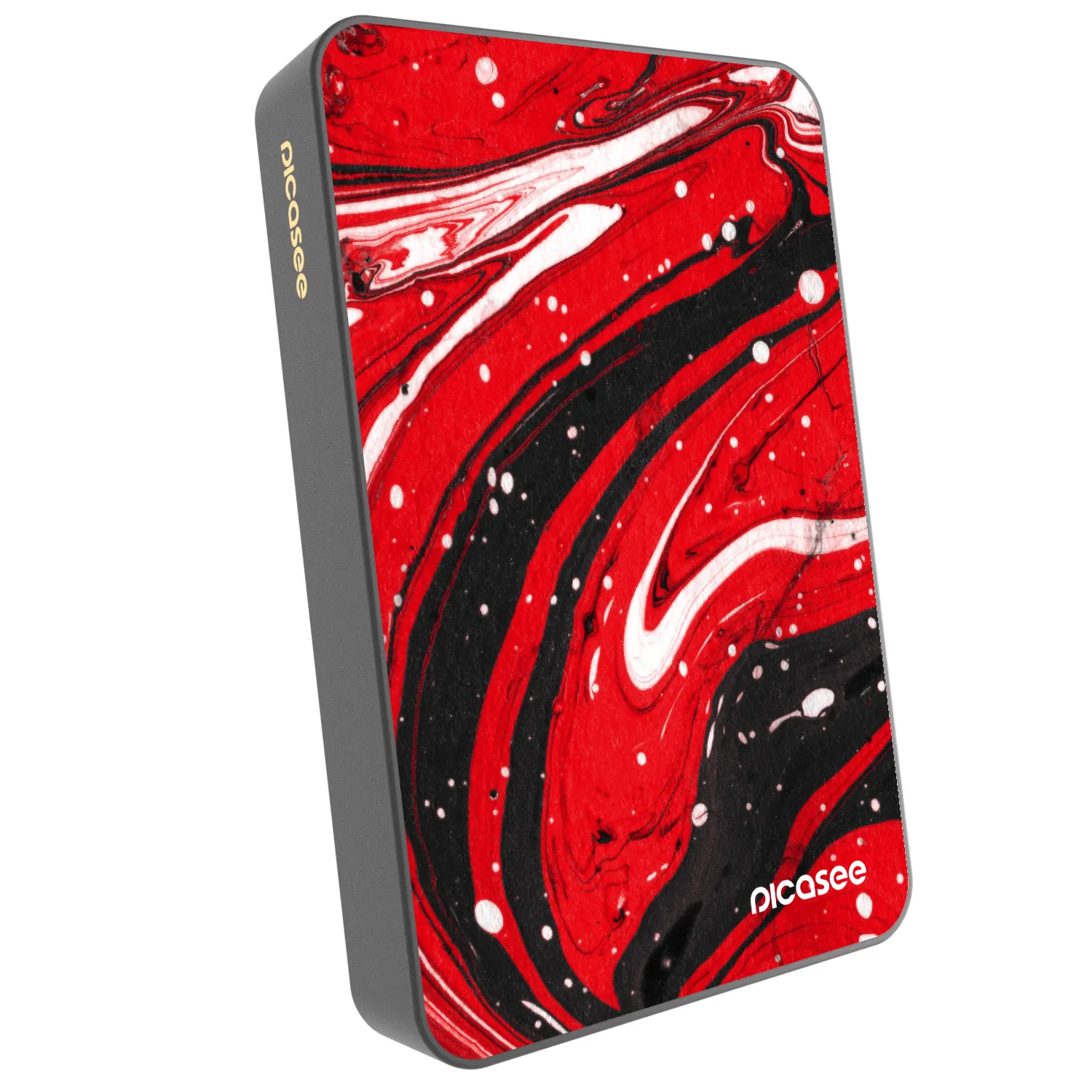 Picasee Powerbanka s MagSafe 10 000 mAh Šedá - Red black