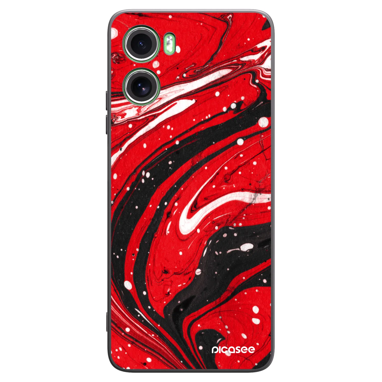 Picasee silikonový černý obal pro Motorola Moto G06 - Red black