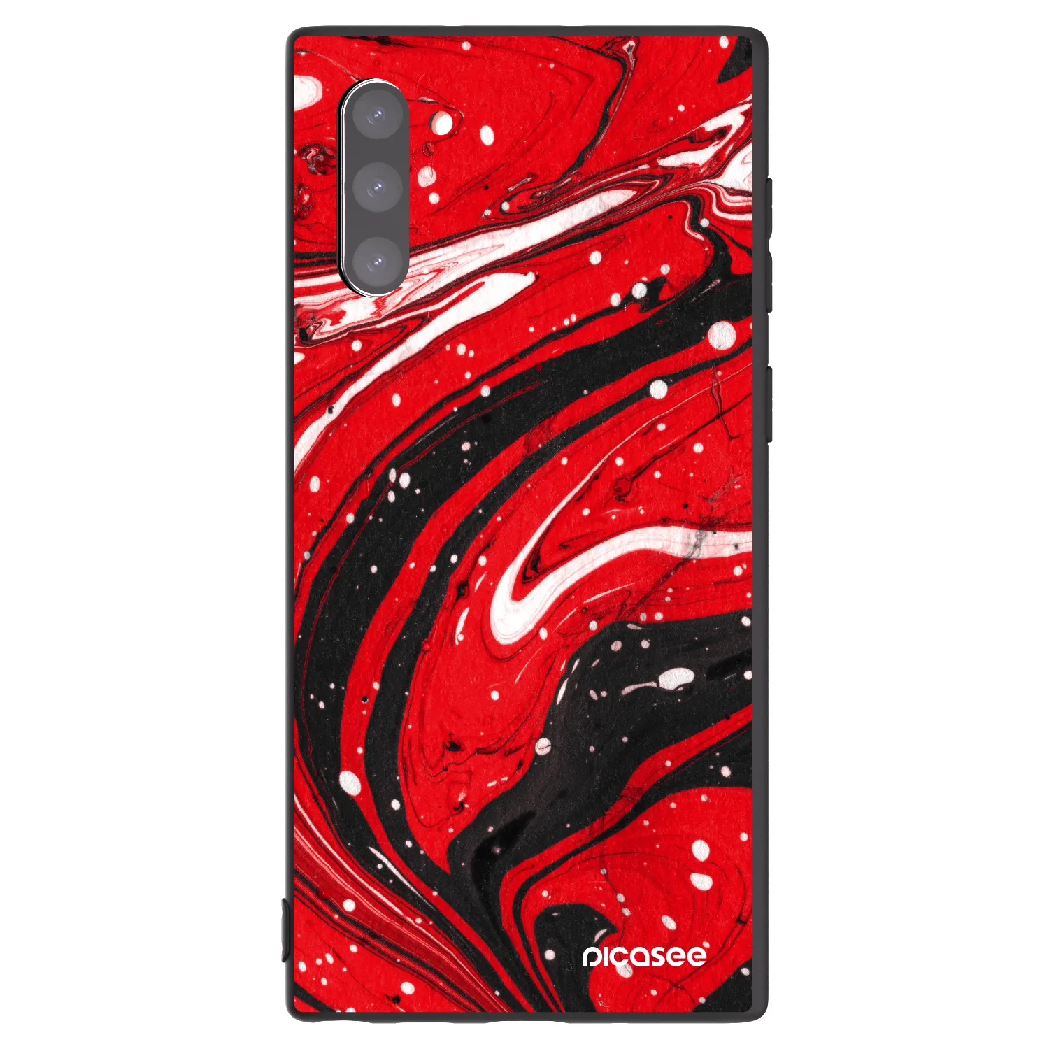 Picasee silikonový černý obal pro Samsung Galaxy Note 10 N970F - Red black