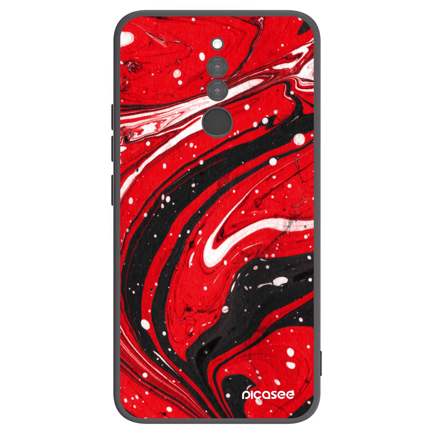 Picasee silikonový černý obal pro Xiaomi Redmi 8 - Red black
