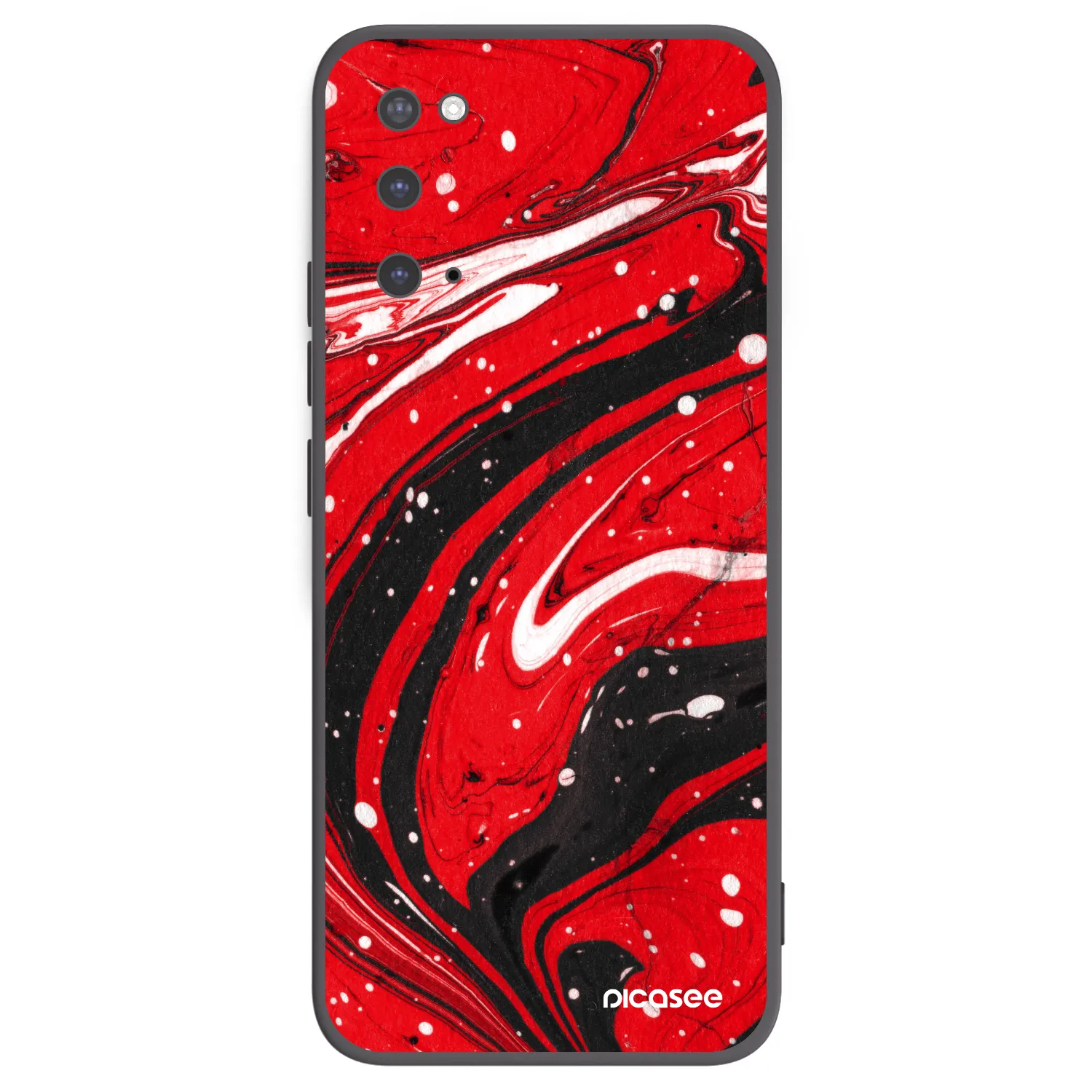 Picasee silikonový černý obal pro Samsung Galaxy S20 G980F - Red black