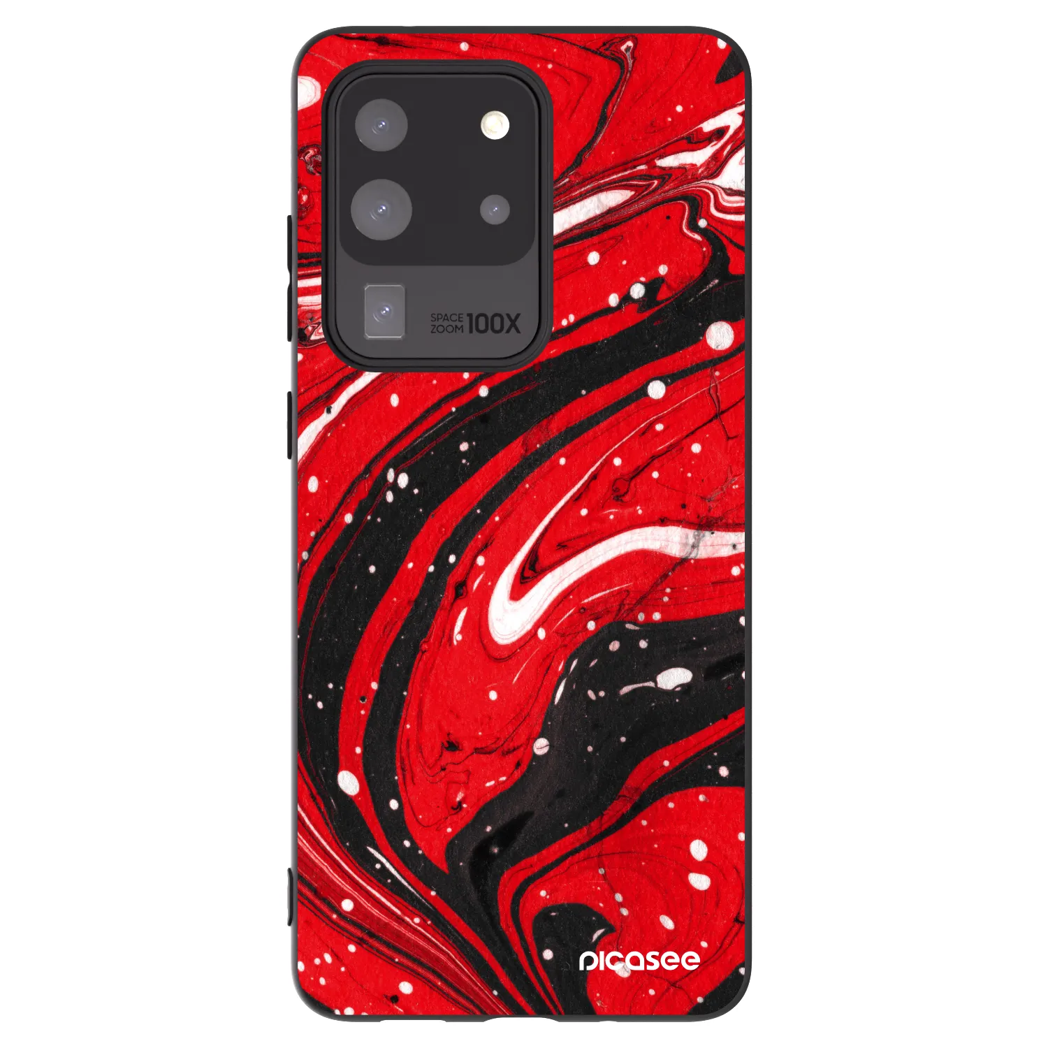 Picasee silikonový černý obal pro Samsung Galaxy S20 Ultra 5G G988F - Red black