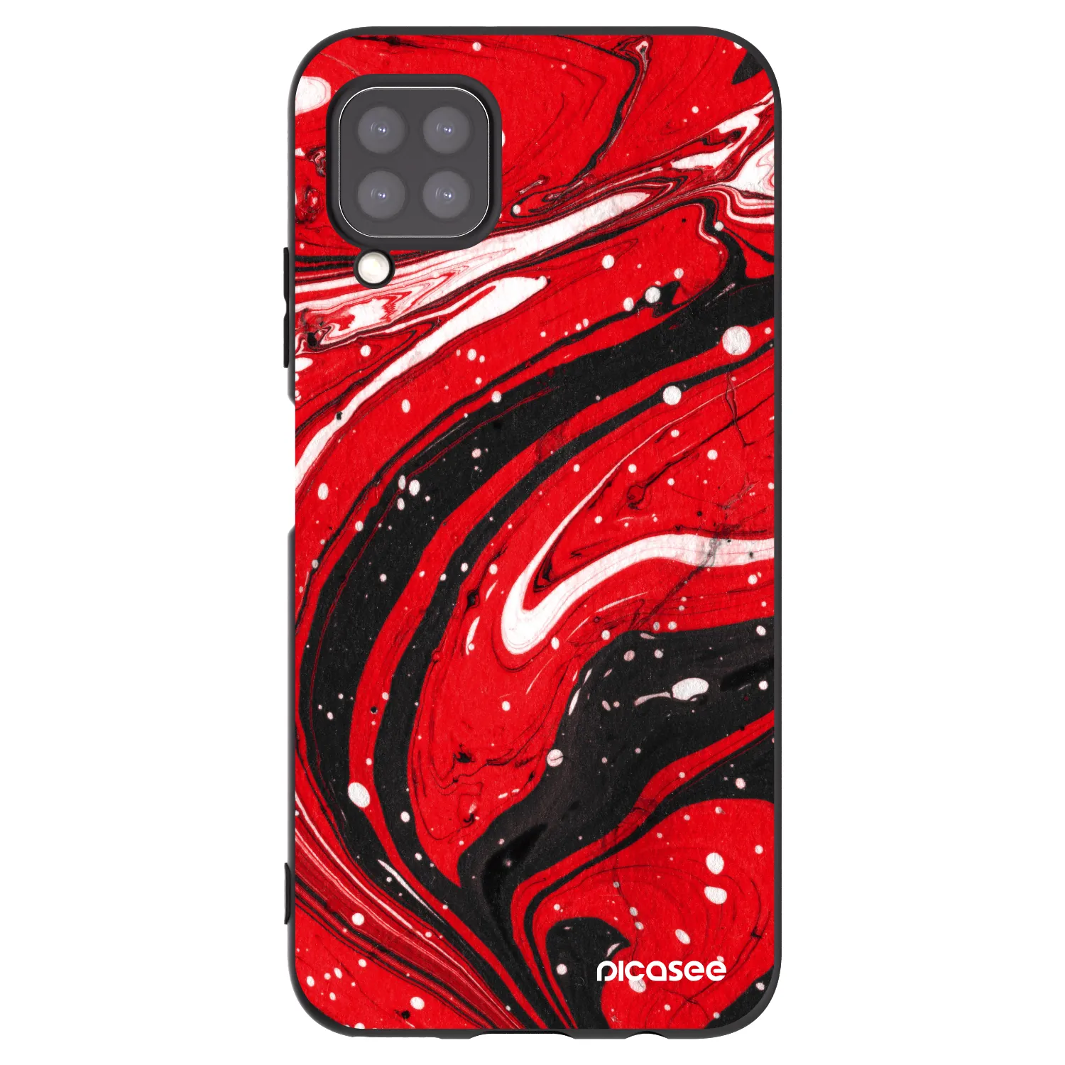 Picasee silikonový černý obal pro Huawei P40 Lite - Red black