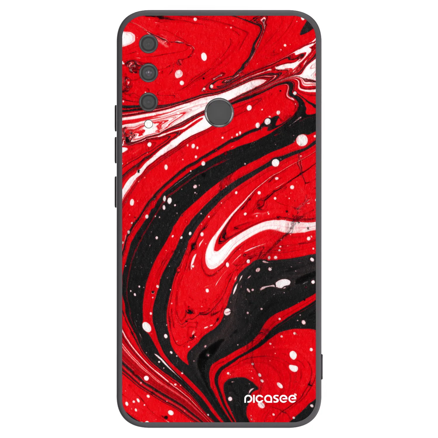 Picasee silikonový černý obal pro Huawei P40 Lite E - Red black