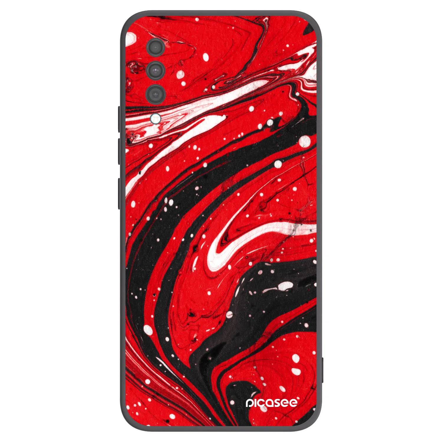 Picasee silikonový černý obal pro Samsung Galaxy A30s A307F - Red black