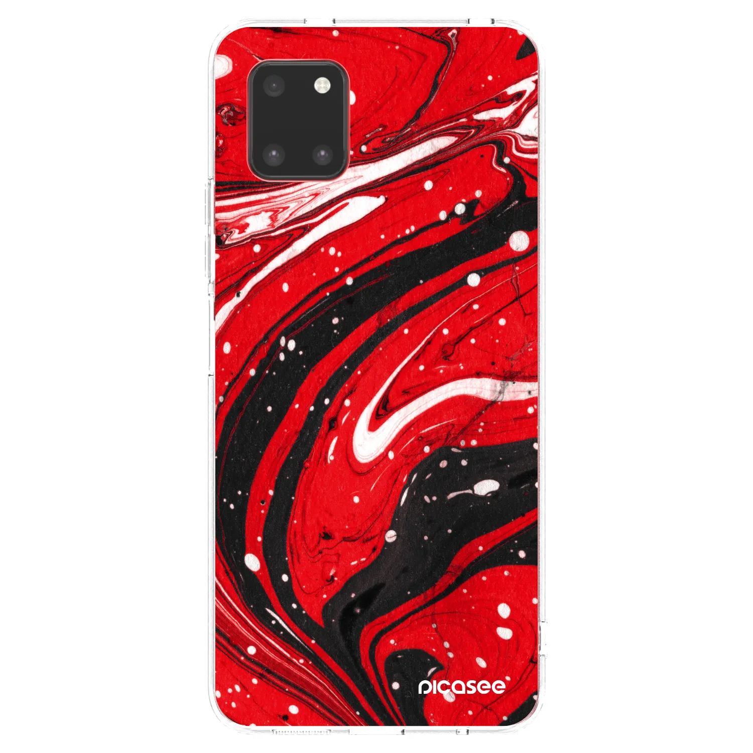 Picasee silikonový průhledný obal pro Samsung Galaxy Note 10 Lite N770F - Red black