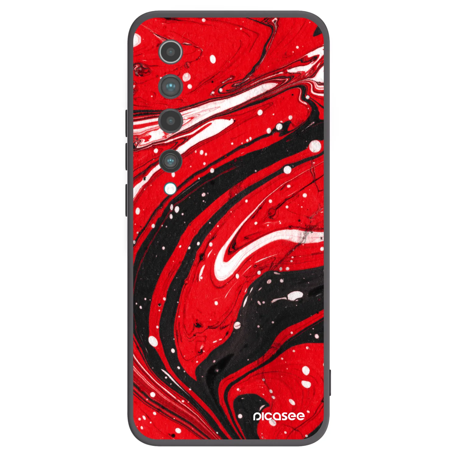 Picasee silikonový černý obal pro Xiaomi Mi 10 - Red black