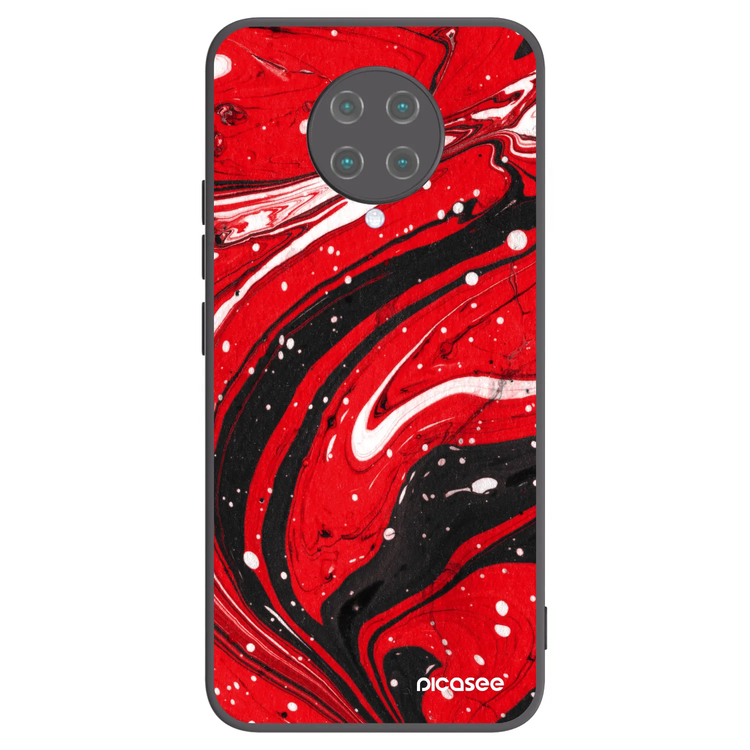 Picasee silikonový černý obal pro Xiaomi Poco F2 Pro - Red black