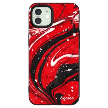 Picasee silikonový černý obal pro Apple iPhone 12 Pro - Red black