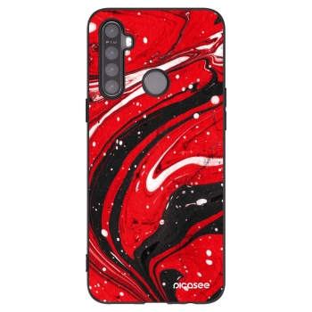 Picasee silikonový černý obal pro Realme 5 - Red black