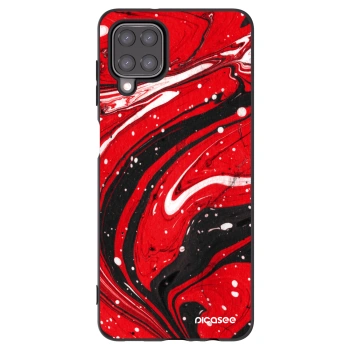 Picasee silikonový černý obal pro Samsung Galaxy A12 A125F - Red black