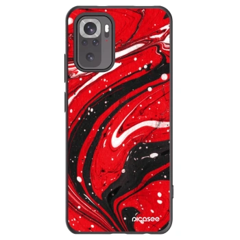 Picasee silikonový černý obal pro Xiaomi Redmi Note 10 - Red black