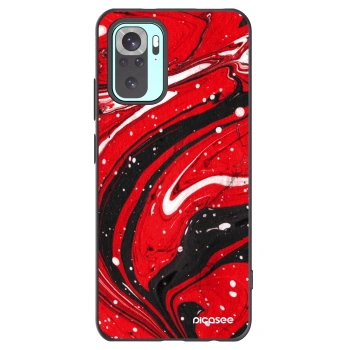 Picasee silikonový černý obal pro Xiaomi Redmi Note 10 Pro - Red black
