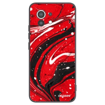 Picasee silikonový černý obal pro Xiaomi Mi 11 - Red black