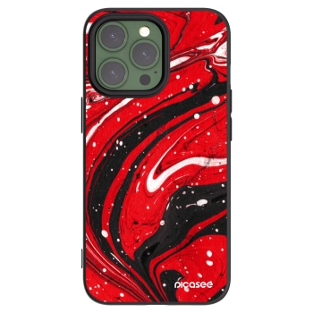 Picasee silikonový černý obal pro Apple iPhone 13 Pro - Red black