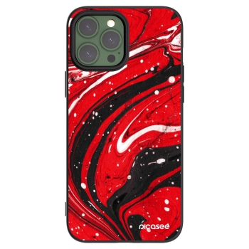 Picasee silikonový černý obal pro Apple iPhone 13 Pro Max - Red black