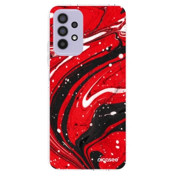 Picasee silikonový průhledný obal pro Samsung Galaxy A32 4G SM-A325F - Red black