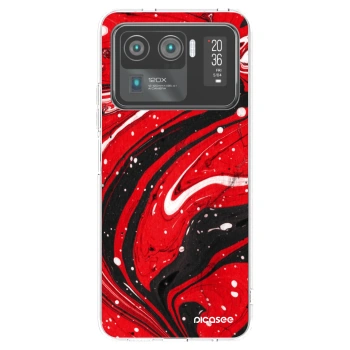 Picasee silikonový průhledný obal pro Xiaomi Mi 11 Ultra - Red black
