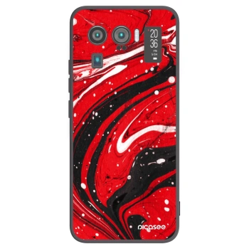 Picasee silikonový černý obal pro Xiaomi Mi 11 Ultra - Red black