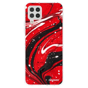 Picasee silikonový průhledný obal pro Samsung Galaxy A22 A225F 4G - Red black