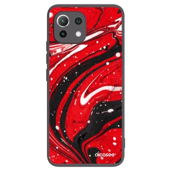 Picasee silikonový černý obal pro Xiaomi 11 Lite 5G NE - Red black