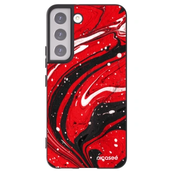 Picasee silikonový černý obal pro Samsung Galaxy S22 5G - Red black