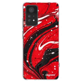 Picasee silikonový průhledný obal pro Xiaomi Redmi Note 11 Pro 5G - Red black