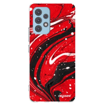 Picasee silikonový průhledný obal pro Samsung Galaxy A53 5G A536 - Red black