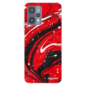 Picasee silikonový průhledný obal pro Realme 9 Pro 5G - Red black